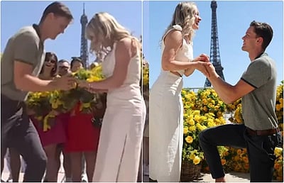 2,700 ரோஜாக்கள், ஈபிள் கோபுரம் - காதலை வெளிப்படுத்திய ஒலிம்பிக் வீரர்!